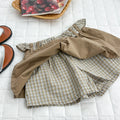 girl skirt girl fashionable skirt k-style western style layered skirt plaid cake pleated short skirt