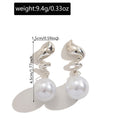 European and american cross-border creative pearl stud earrings: high-end geometric spiral flame, unique and elegant vintage earrings for women
