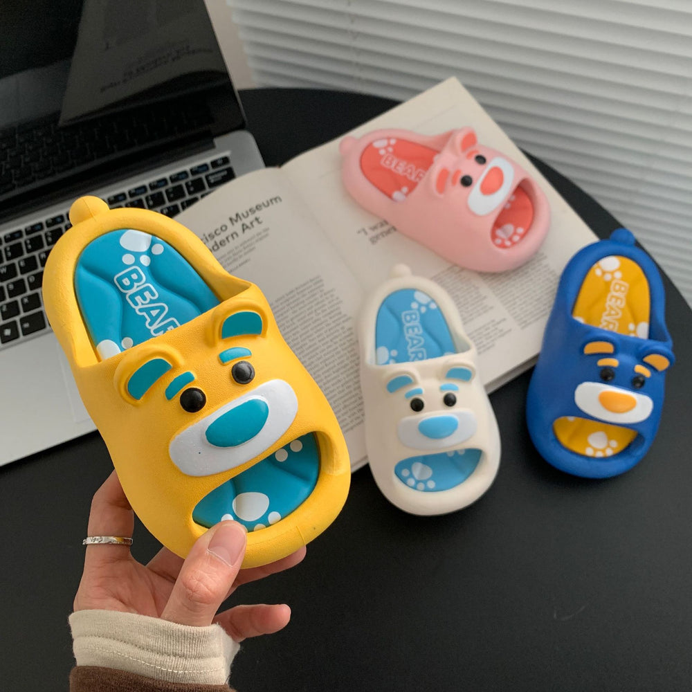 Kids' slippers - girls' summer cartoon bath slippers - baby anti-slip bathroom indoor/outdoor slides - boys' home use sandals