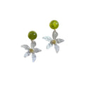 White summer green flower earrings for women niche stylesense of design forest styleeasiest for match earrings show face small holiday style earrings