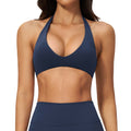 outwear pilates casual yoga intimates women's halter back bra fixed cup sports intimates 5575