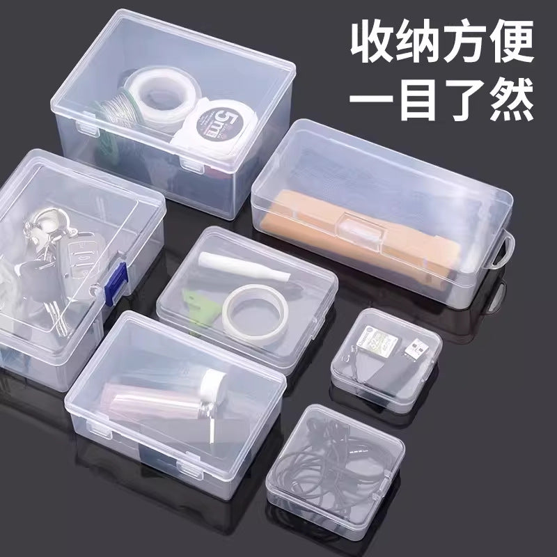 Transparent parts box electronic components clear thickened plastic storage small screws accessories durable tool organizer