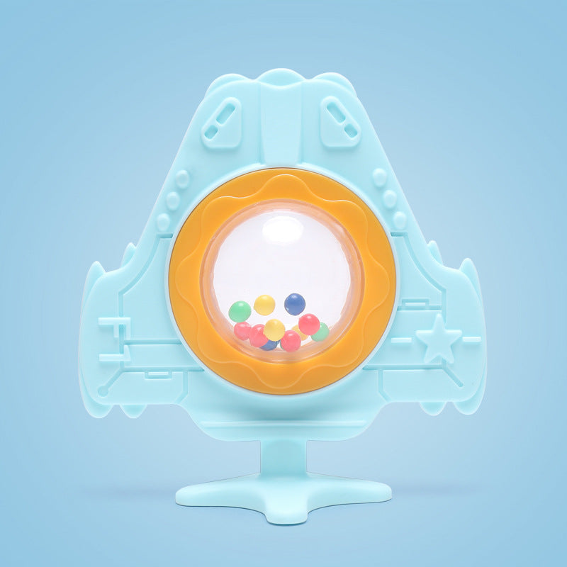 Baby silicone toothpaste manufacturers wholesale aircraft rattle tooth grinder baby educational toys baby tooth grinder soothing