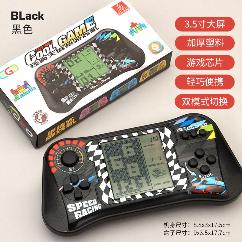 Wholesale cross-border large screen tetris game console - classic retro nostalgic 80/90s handheld game console for kids