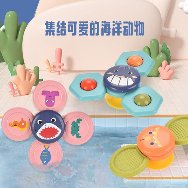 Cross-border baby toys, children's educational and early education cartoon suction cups, fun rattles, enlightenment, science and education toys