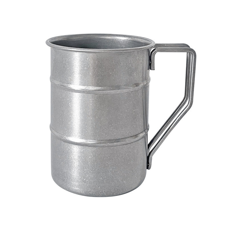 Frosted retro stainless steel mug - coffee cup, commercial creative outdoor camping picnic water cup, beer mug