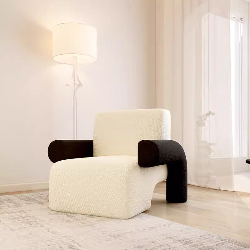 Nordic light luxury single sofa small apartment designer creative living room balcony lazy popular cashmere sofa chair