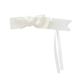 Sweet white bowknot flower hair clips - mori style handmade rose double ponytail clips - lolita hair accessories & headwear