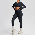 European and american cloud-feel yoga short sleeve top, high-waisted leggings, slimming butt-lifting running fitness apparel, three-piece activewear yoga set