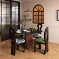 Solid wood keychain chair frenchretro solid wood dining chair soft-packed dining chair medieval style for home makeup chair back chair