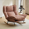 Cream style rocking chair small apartment sitting and sleeping dual-purpose lazy sofa lounge chair balcony sun chair
