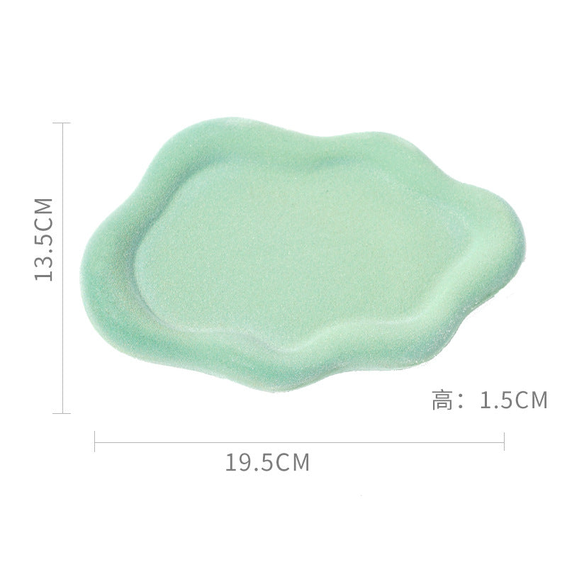 Instagram-worthy creative desktop display tray for jewelry and props. trendy, plush ceramic, irregular-shaped tray – just like the influencer style!