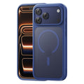 Suitable for iphone16 skin-feeling magnetic phone case with large holes apple 17promax transparent frosted anti-fall protective case