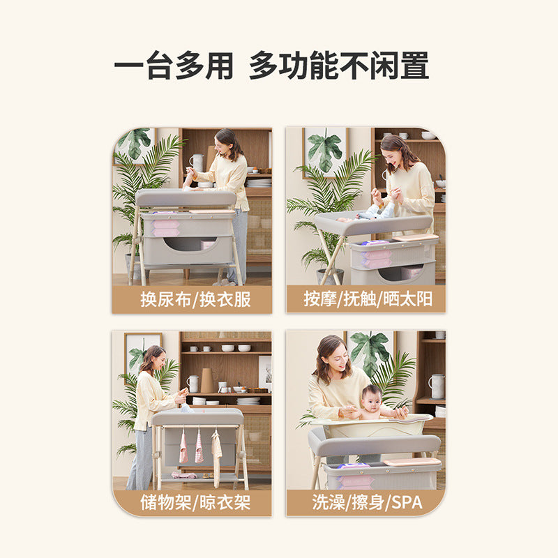 Changing table, baby care table, diaper changing table, newborn bathing & massage table, foldable multifunctional