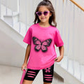 wholesale girls' short-sleeve and shorts sets, fashionable spring, summer, and autumn outfits for girls