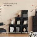Creative iron bookshelf, floor-standing book and magazine rack for living room, corner bookcase, storage and display shelf, display cabinet