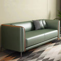 Small apartment leather sofa for living room and bedroom, minimalist modern style, suitable for rentals, three-seater apartment lounge, double-seater italian design