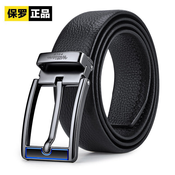 Emperor Paul Belt Men's Leather Belt Men's Pure First Layer Cowhide Pin Buckle Belt Men's Belt Men's Wholesale