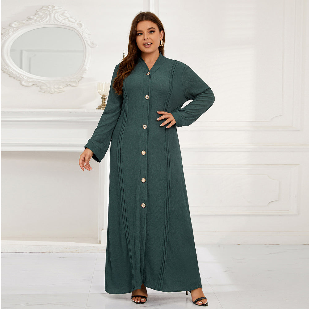 supply long sleeves looseplaid turkish cardigan robe elegant skirt on sale
