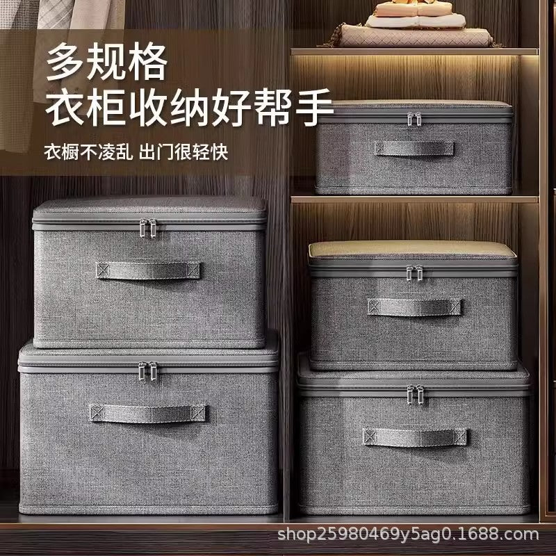 Household clamshell storage box can hold combination lock large capacity cationic wardrobe finishing box bedroom clothing finishing box