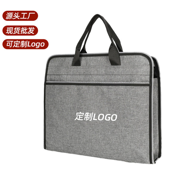 Wholesale handbag Wear-resistant Oxford cloth 14.1 inch computer bag Conference training document bag Logo can be printed