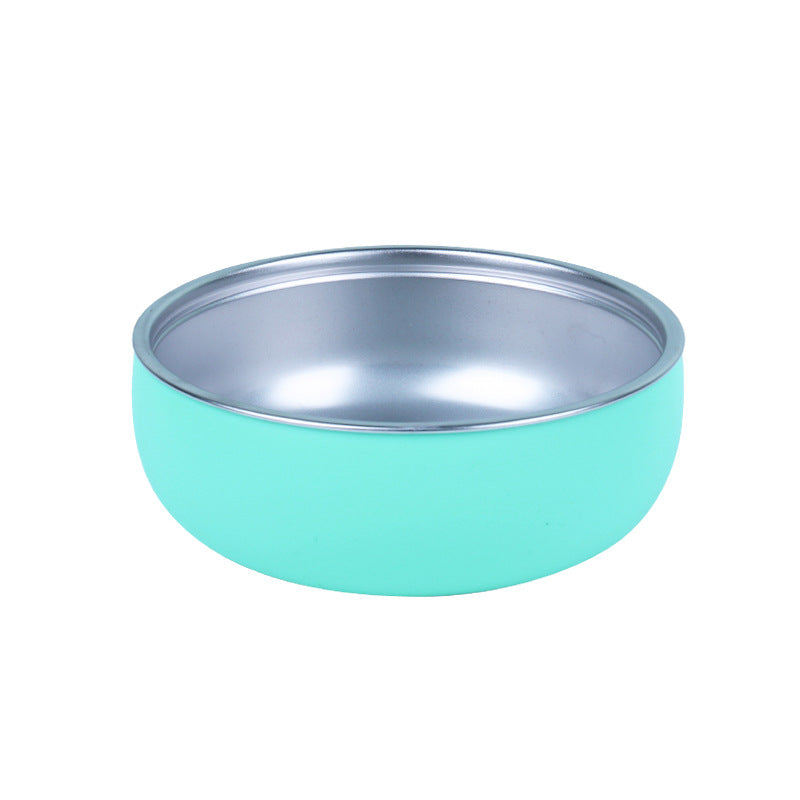 Factory new baby silicone stainless steel tableware set creative product 304 stainless steel children's silicone tableware bowl