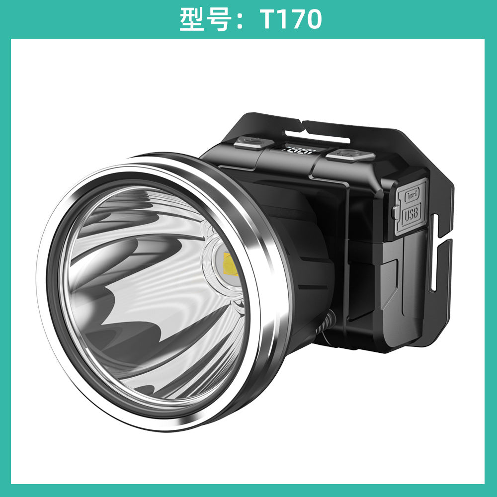 Cross-border charging lighting outdoor emergency night fishing light convenient lithium battery miner lamp wholesale induction strong light headlight
