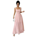 Amazon fashion  summer new arrival square neck sleeveless back bow tie strap sense dress