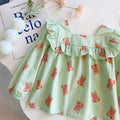 Kids'  autumn new arrival: stylish long-sleeve korean style cotton shirt for girls - sweet and chic square neck