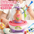 Electric mini pottery wheel kit for kids - diy clay sculpting set - no firing required - perfect toy & gift for elementary school students