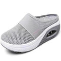 Exportplus size heelless slip-on women's lazy air cushion cut out mesh breathable toe-cap half-drag women's shoes