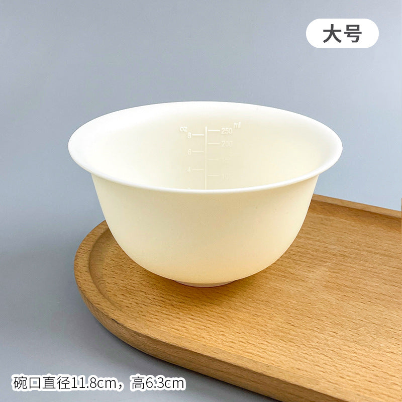 Silicone mask bowl, plastic flat-mouth mask bowl, soft gel mask mixing bowl with spatula, flexible small bowl, professional makeup & spa tool