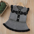 Girls' knit cardigan vest set - autumn  collection - baby girl's outerwear - chanel-inspired three-piece outfit