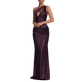 summer new arrivals: european & american cross-border women's fashion - trendy one-shoulder cami dress, solid color bodycon maxi dress