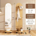 Natural wood color + universal wheels [imported panels + swivel + storage + hanging rod]