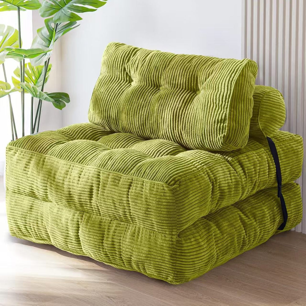 vacuum compression lazy sofa capsules foldable waffle grids sofa bean bag chair can sleep and lie down sofa bed