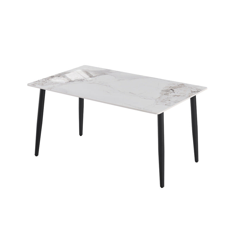 Rock slab dining table combination modern casual italian manufacturer wholesale personalized small apartment rectangular simple table