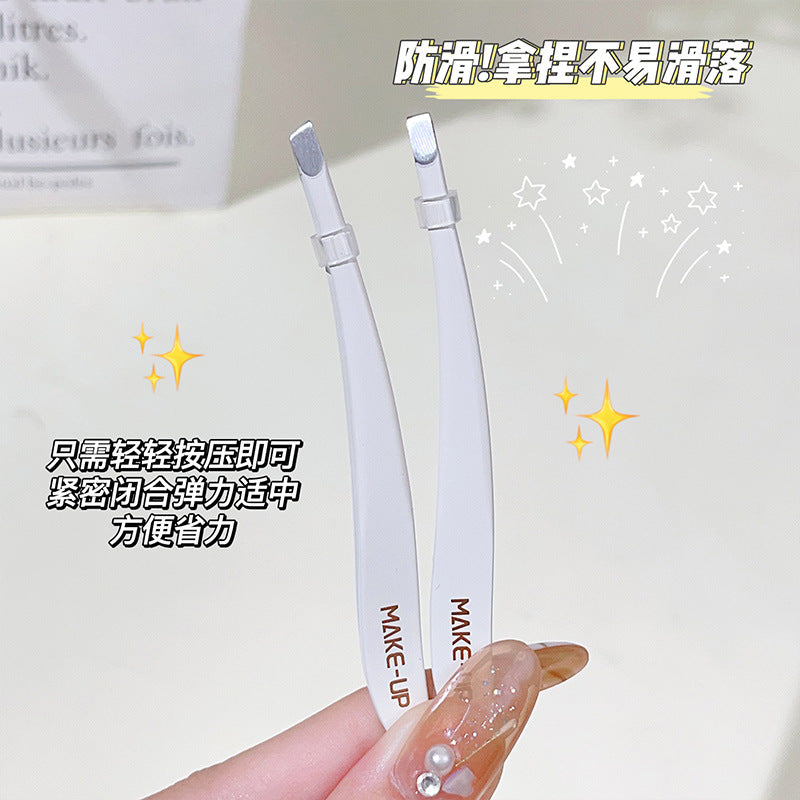Dazzling fineline modern series stainless steel tweezers - eyebrow, eyelash extension, and beauty tool set with double eyelid stickers