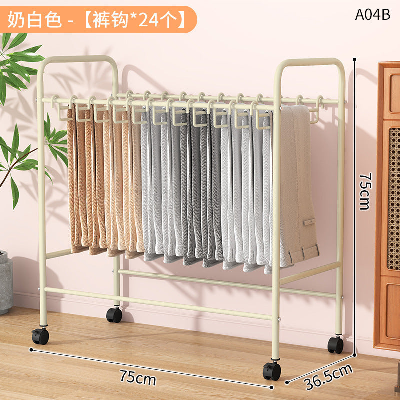 Pants rack storage artifact multi-functional removable household wardrobe multi-layer seamless large hanger pants hanger storage rack