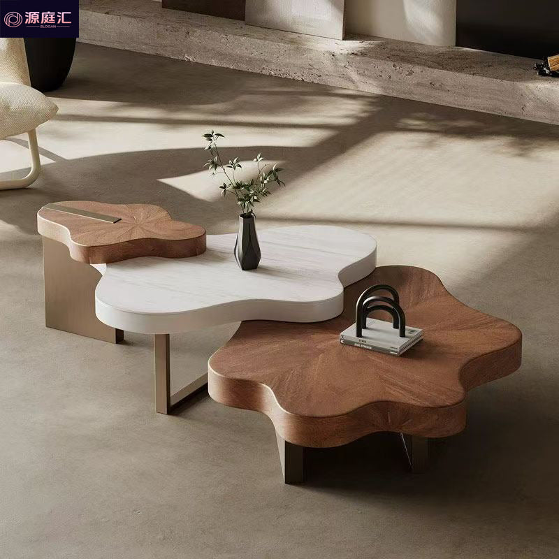 Second-hand fengyunduo coffee table, asymmetrical coffee table, special-shaped for home living room popularaccessible luxurycasual2025 high-end coffee table