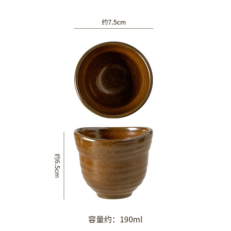 Kiln-turned threaded ceramic tableware retro style hotel restaurant steak plate stylish high-looking western food plate fish plate tableware