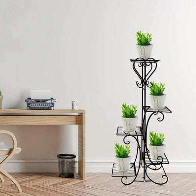 Factory direct floral stand - floor-standing decorative plant stand for living room or balcony - minimalist single-tier iron plant stand