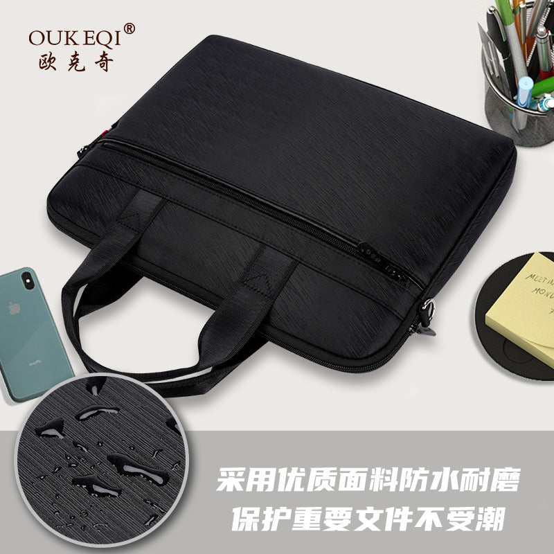 Conference briefcase document bag business handbag printed oxford cloth crossbody shoulder office document bag