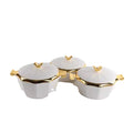 Hot selling food warmer container 3pcsexport open mirror octagonal thermal lunch box 2l-2.5l-3l