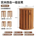 Imported rubberwood [cherry wood color] - buy one get three free