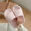 2024 new home slippers: cloud-like eva bear slides - trendy, unisex, minimalist flip-flops for indoor/outdoor use