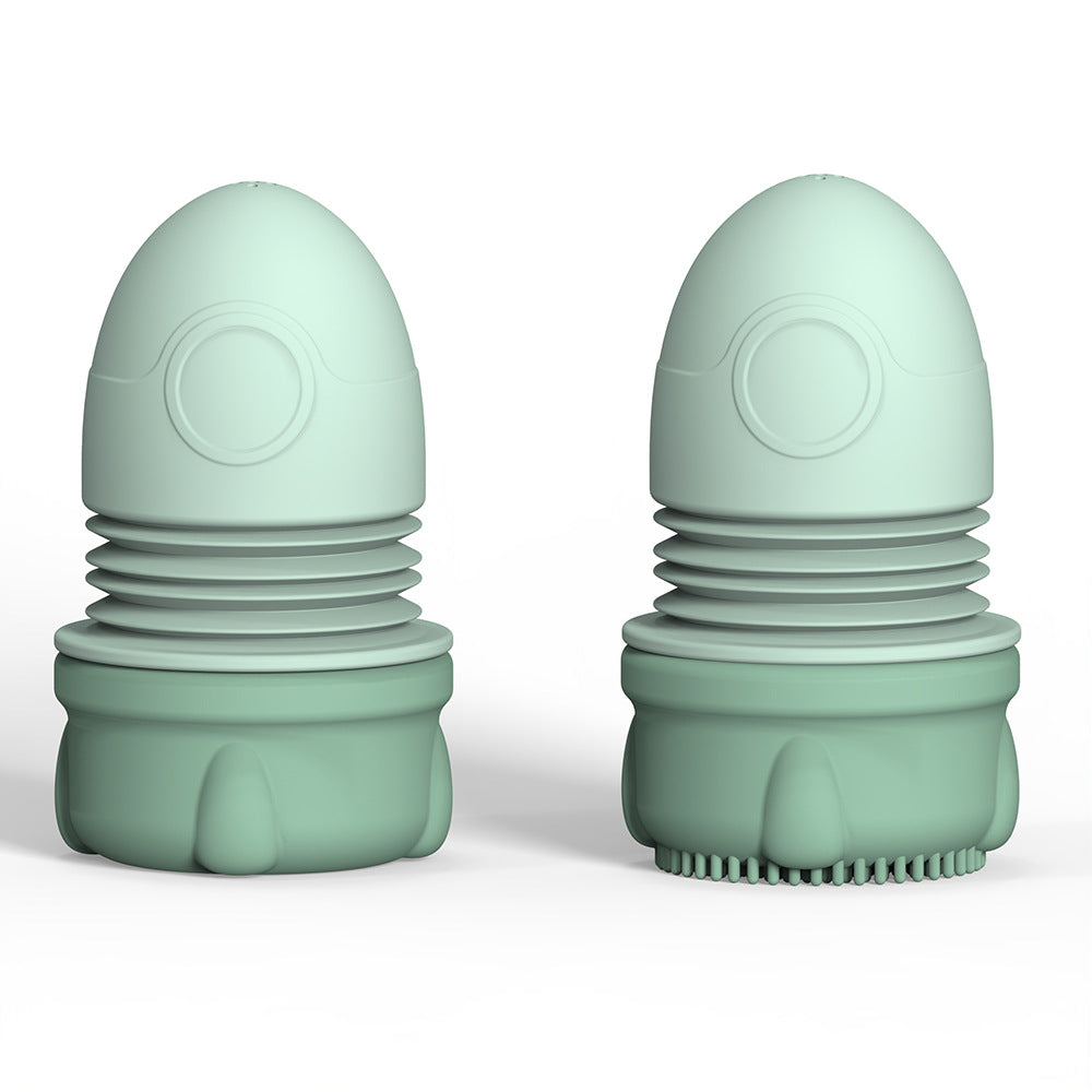 Cross-border new baby bath silicone toys children's bath cute rocket toys creative water toys