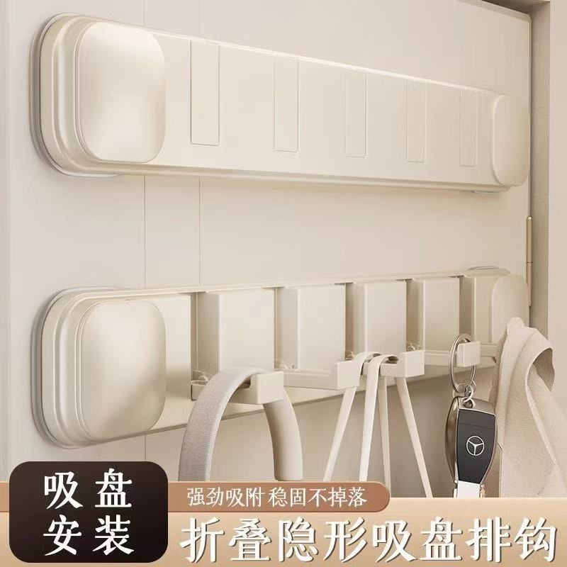 Suction cup door rear hook sticky hook hanger punch-free strong load-bearing wall hanging adhesive hook entrance door storage rack