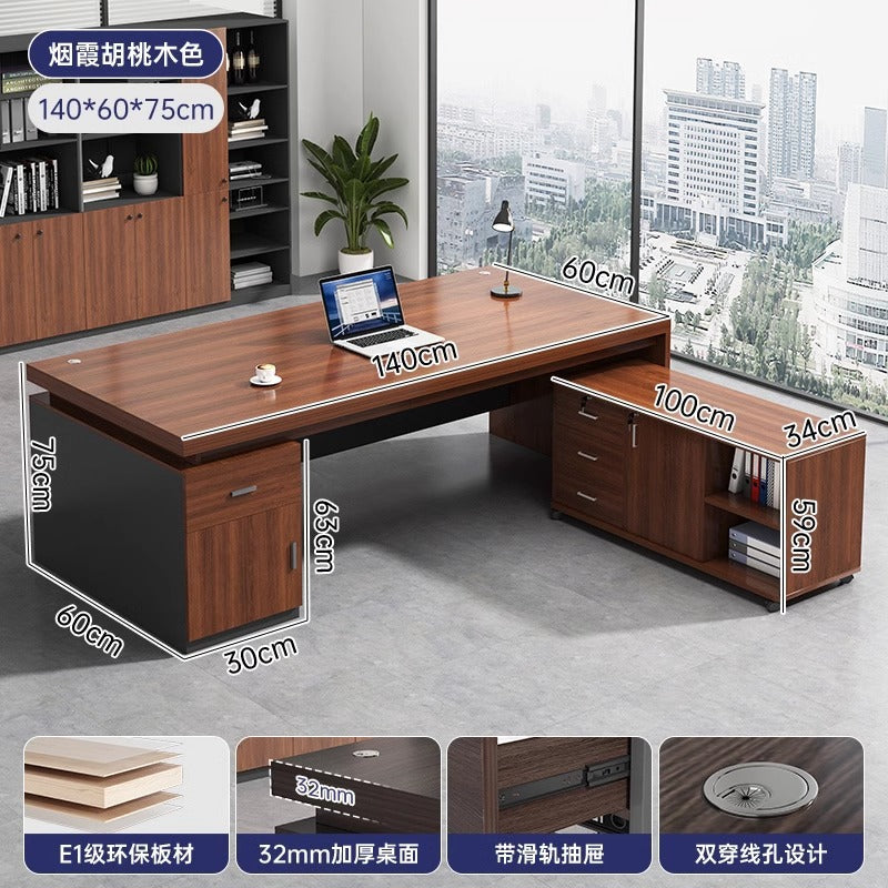Desk Boss Table Single Desktop Office Table and Chair Combination Staff Desk Light Luxury Home Computer Desk