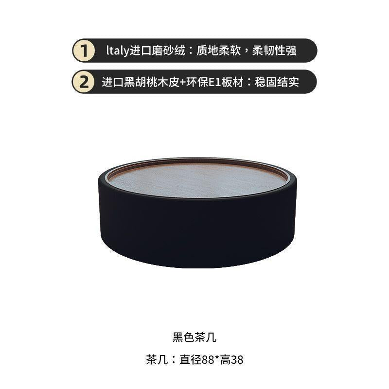 Italian round storage coffee table small apartment for home living room casual cream style retroaccessible luxury living room classy side table